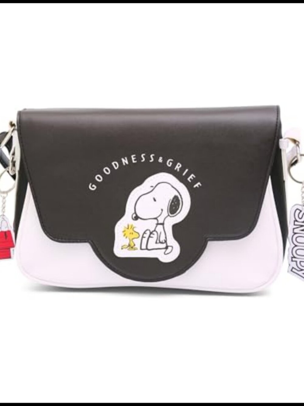 Peanuts Crossbody Bag Vegan Leather Snoopy Woodstock Fold Over Satchel